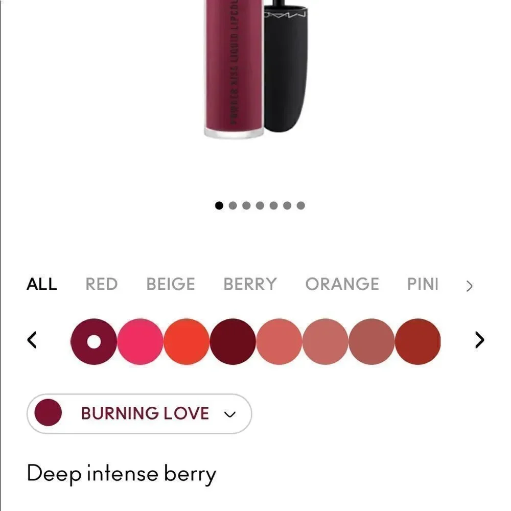 Mac POWDER KISS LIQUID LIPCOLOUR color Burning love NEW Ipsy bag 5g full size